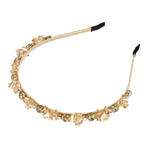 Unique Bargains Women's Bling Unspecified Shapes Rhinestone Headband 4.92"x0.59" 1Pc - 1 of 4