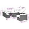 vidaXL Patio Sofa Set with Cushions Outdoor Furniture 13 Piece Poly Rattan - Gray - 3 of 4