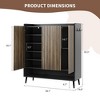Large Shoe Cabinet with 3 Doors - 6-Tier Shoe Storage with Adjustable Shelves, Freestanding Shoes Rack Organizer for Hallway, Entryway, Living Room - 3 of 4