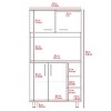 LunaLulinlk Kitchen Cupboard Set Double Door Cabinet - 4 of 4