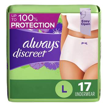 Always Discreet Boutique Low-Rise Maximum Absorbency Size Large Incontinence  Underwear, 10 ct - Gerbes Super Markets