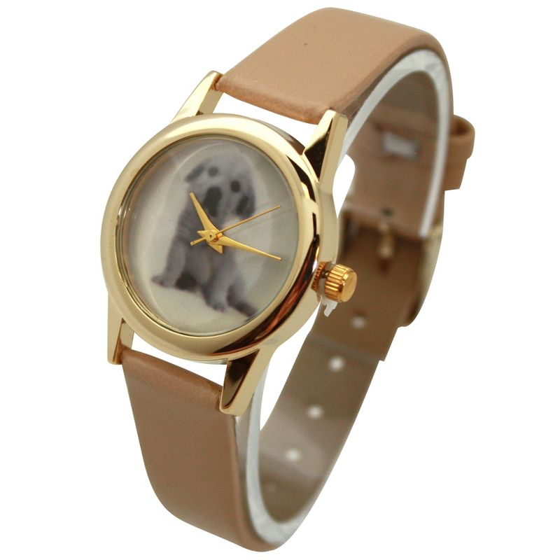 Olivia Pratt Cat and Dog Face Faux Leather Band Women Watch, 4 of 6