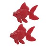 Unique Bargains Plastic Floating Goldfish Aquarium Ornament Red 2 Pcs - 3 of 3