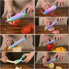 Kitchen Knife Set with Guards, 13 Piece Rainbow Titanium Coated Stainless Steel Boxed Knives Set, Anti-Rust and Dishwasher Safe, 6 Knives - 4 of 4