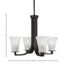 Toltec Lighting Apollo 4 - Light Chandelier in  Dark Granite with 5.5" Fluted Italian Ice Shade - 2 of 2