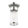 Livex Lighting Hillcrest 1 - Light Flush Mount in  Polished Chrome - 3 of 4