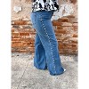 Women's Berkley Pearl Stud High Rise Wide Jeans - Vibrant Miu - 4 of 4