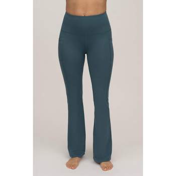 Yogalicious Womens Lux Mia High Elastic Free Waist Flare Leg Pant -  Nightshadow Blue - Small : Target