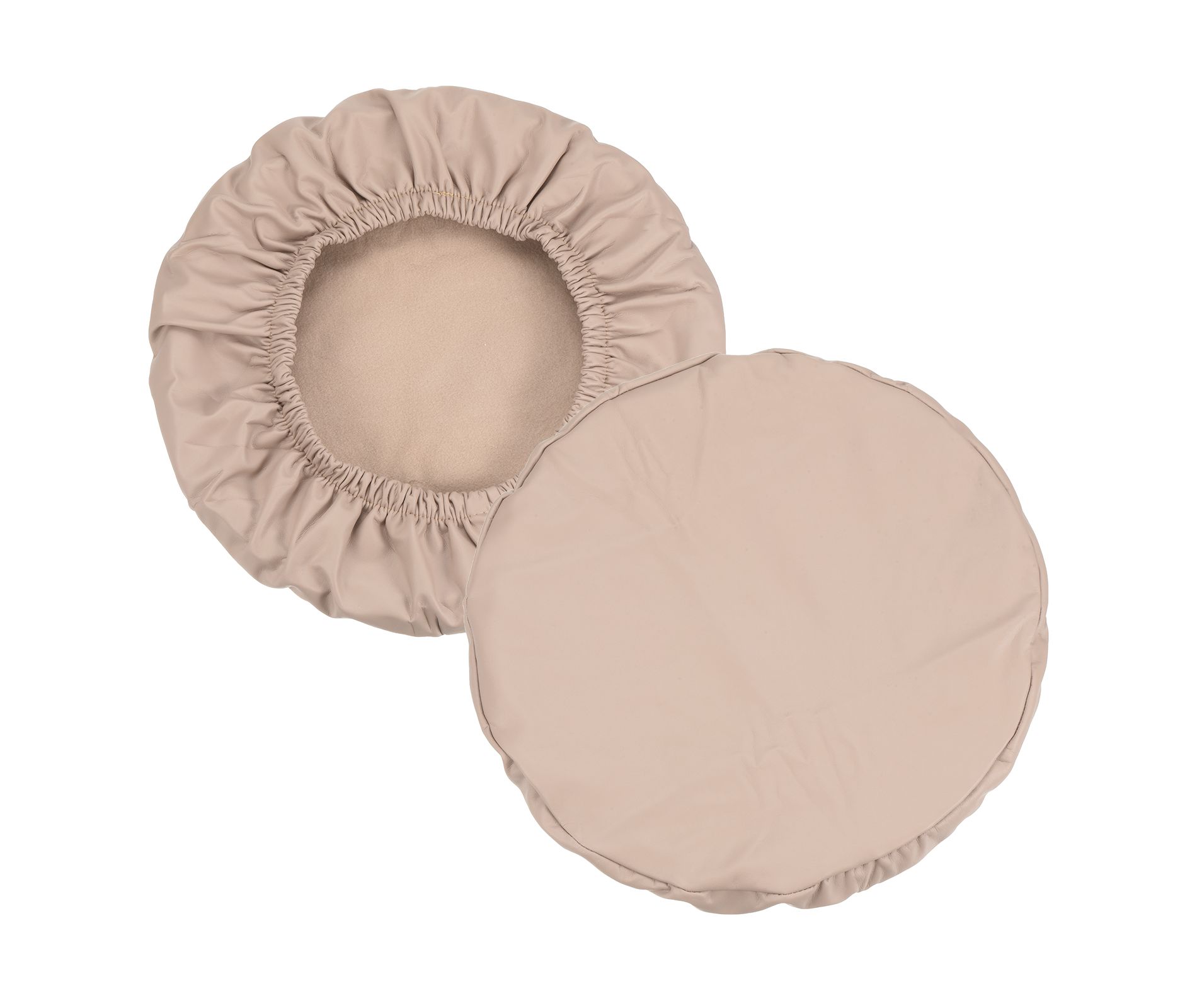 Unique Bargains Round Washable Elastic Bar Stool Cover for Dia 12"-14" Chair 2 Pcs Khaki