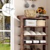 Tree City - Wide 7-Tier 45'' Double Row Wooden Shoe Rack for Entryway & Closet ¨C Holds 14¨C20 Pairs - 3 of 4