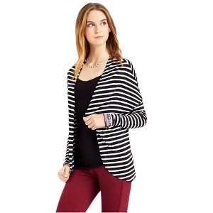 Aeropostale Womens Striped Jersey Shrug Sweater - 1 of 3