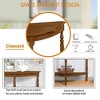 HDZNVF Retro Circular Curved Half-Moon Console Table - 3 of 4