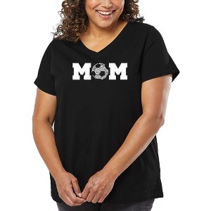 LA Pop Art Soccer Mom - Women's Word Art V-Neck - 1 of 4