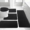 Attop Memory Foam Grey Bathroom Rug Sets 5 Piece, Ultra Absorbent Bath Mat for Bathroom, 5 Piece Bathroom Mat Set - 2 of 4