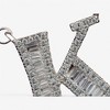 Anna-Kaci Silver Tone Initial Letter Pendant Necklace with Crystal Rhinestone Accents - 3 of 4