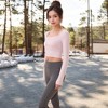 Anna-Kaci Active Women's Long Sleeve Square Neck Cropped Activewear Top with Fitted Design - Small, Black - 4 of 4