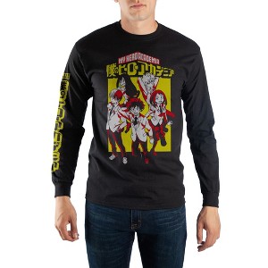 My Hero Academia Character Group Men's Black Long Sleeve Tee - 1 of 3