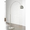 Possini Euro Design Basque Modern 77 1/2" Tall Standing Floor Lamp Large Arc Foot Switch Silver Metal Brushed Nickel Finish Living Room Bedroom House - 2 of 3