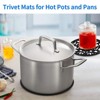 Itopfox 3PCS Silicone Trivet Mat - Flexible Non-Slip Heat Resistant Kitchen Trivets Set for Hot Dishes, Table, Countertop - 4 of 4
