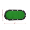 VisioGear Folding Poker Table Top for 10 Players, Tri-Fold Texas Holdem Blackjack Game Tabletop, Green, 84"*42"*1" - 3 of 4