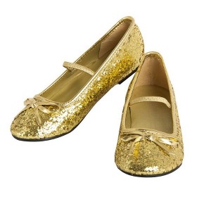 Rubies Girl's Ballet Shoe Gold - 1 of 2
