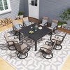 Crestlive Products 2pk Patio Chairs Swivel Outdoor Chairs Patio Dining Chairs Sunbrella Breathable Fabric All Aluminum Frame Rust-Proof - 2 of 4