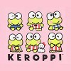 Seven Times Six Sanrio Women's Keroppi Character Grid Design Cropped Graphic Print T-Shirt - image 2 of 3