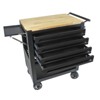 4 Drawers Tool Cabinet, Rolling Tool Chest with Wheels, Multi-Functional Tools Cart with Adjustable Shelf, Tools Box with Locked Drawers - 3 of 4