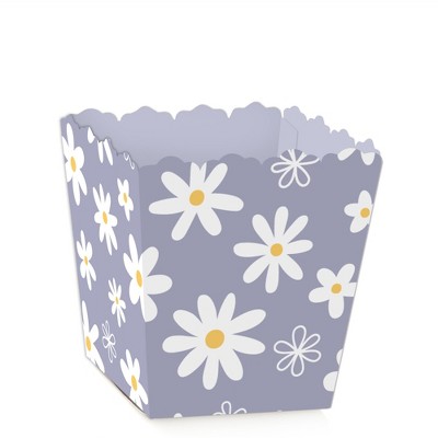 Big Dot of Happiness Purple Daisy Flowers - Party Mini Favor Boxes - Floral Party Treat Candy Boxes - Set of 12