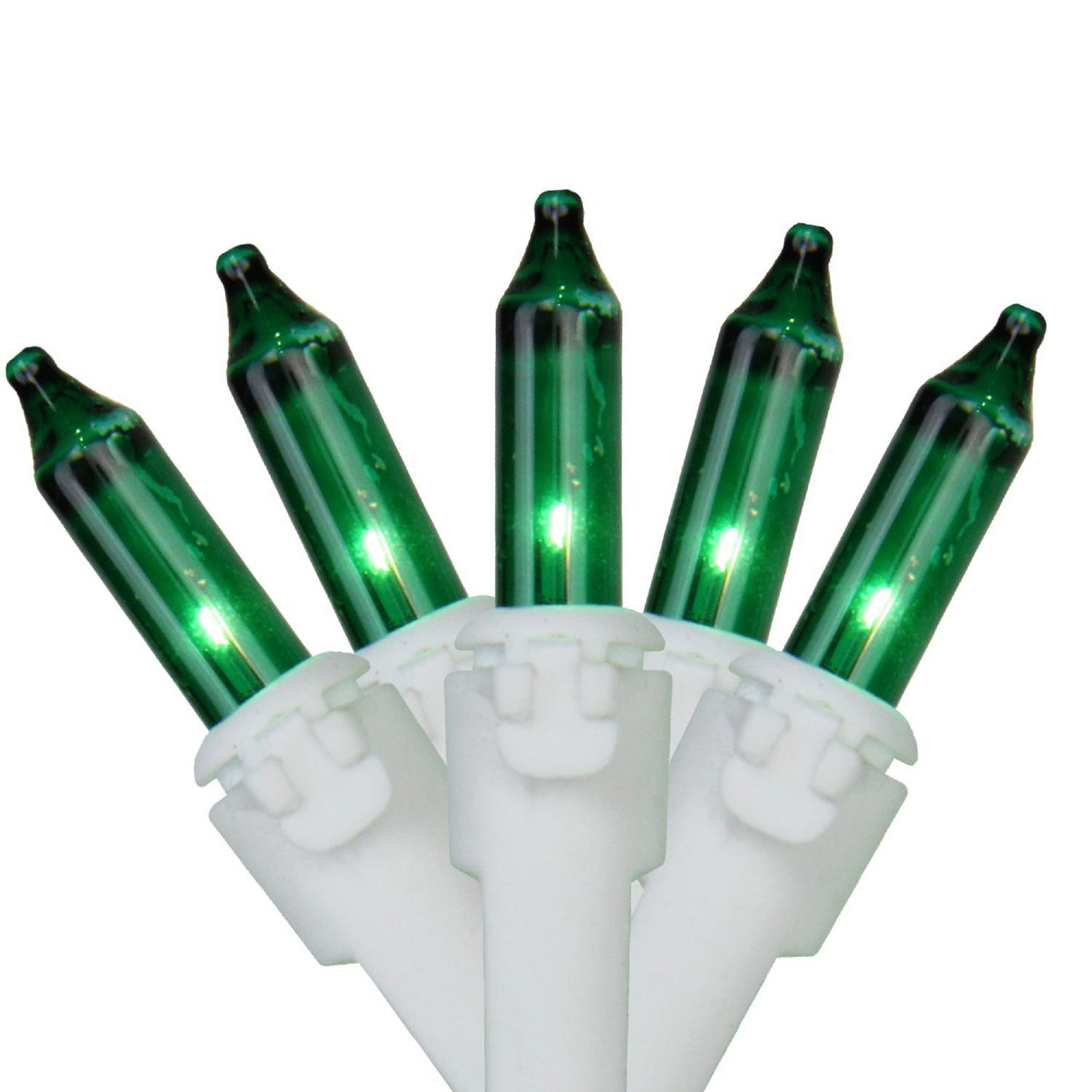 Northlight Mini Incandescent Christmas Lights - Green - 7' White Wire - 35ct