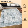 Machine Washable Area Rug Living Room Vintage Medallion Carpet Distressed Rugs for Bedroom - 3 of 4