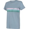 Reel Life Women's Mallow Surfer Stripe T-Shirt - Dusty Blue - 2 of 2