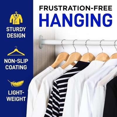 Natural Maple Wooden Suit Hangers with 360° Swivel Hooks - Pack of 30