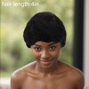 Unique Bargains Women's Small Wave Curly Short Hair Wig Real Human Hair 4in Black 1 Pc - 4 of 4