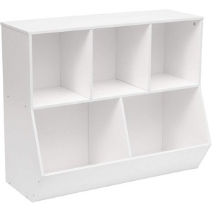 Hoobro Kids Bookshelf Toy Storage Organizer Cabinet 3 Open Compartments ...