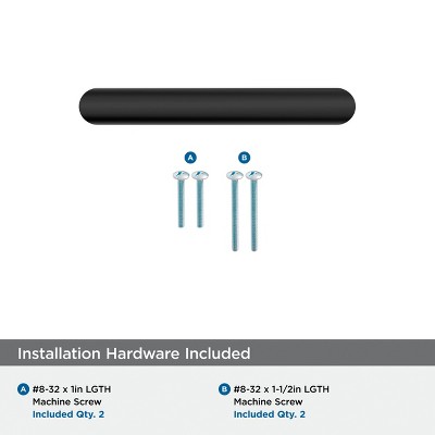 Matte Black 3 inch Modern Industrial Bar Pull