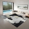Washable Non-Slip Modern Abstract Hallway Runner, Color Block Patchwork Rug for Kitchen, Laundry, Entryway - 3 of 4
