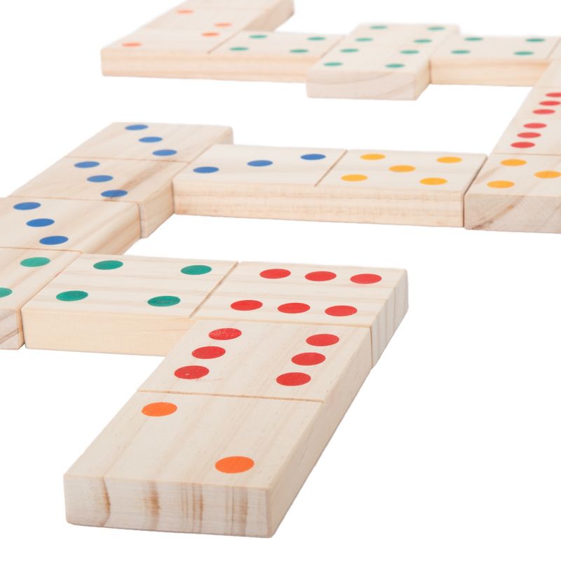 Toy Time Giant Wooden Dominoes Set – 28 Pieces, 2 of 8