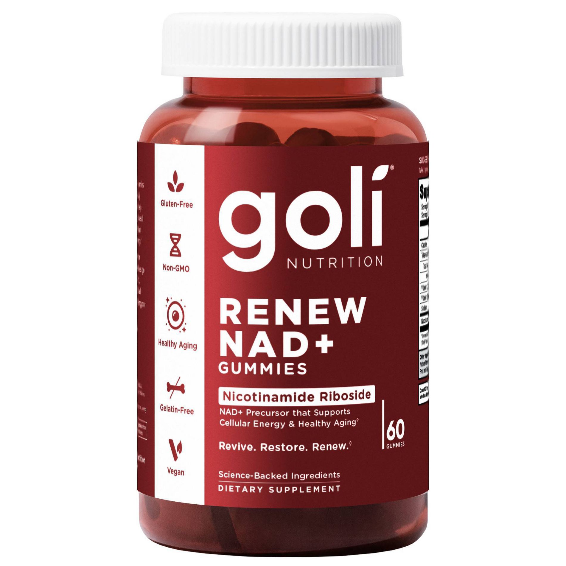 Goli Nutrition Renew NAD+ Chewable Gummies - 60ct
