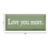 Slickblue Love You More Wooden Sign – Rustic Couple’s Wall Decor for Home, Wedding or Anniversary – 7x18, Color Options - 3 of 3