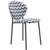 Zuo Clyde Dining Chair (Set of 2) Geometric Print  and  Black - image 3 of 4