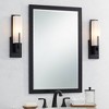 Possini Euro Design Midtown Modern Wall Light Sconces Set of 2 Black Hardwire 4 1/2" Fixture White Glass for Bedroom Bathroom Vanity Reading House - 2 of 4