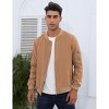 Mens Bomber Jackets Faux Suede Lightweight Flight Jacket Zip Up Active Coat - 4 of 4