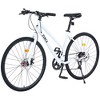 YONWAY 7 Speed Hybrid Road Bike 700C Road Bicycle with Carbon Steel Frame and Dual-Disc Brakes Ideal for Outdoor and Fitness Cycling (White) - 2 of 4