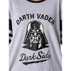Star Wars Womens' Distressed Darth Vader Nightgown Sleep Pajama Shirt Grey - 3 of 4