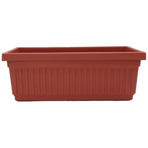 The HC Companies 18-Inch Venetian Window Planter Box with Drain Plug, Clay - 1 of 4