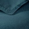 Fleur De Lis Medallion Cotton Matelasse Decorative Bedspread and Pillow Sham Set by Blue Nile Mills - 3 of 4