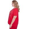 Alfred Dunner Women's Dazzling Shooting Stars with Beaded Split Neck - 4 of 4