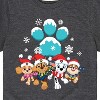 Boys' - Paw Patrol - Christmas Snowy Pawprint Skye Chase Marshall Rubble Short Sleeve Graphic T-Shirt - 2 of 4