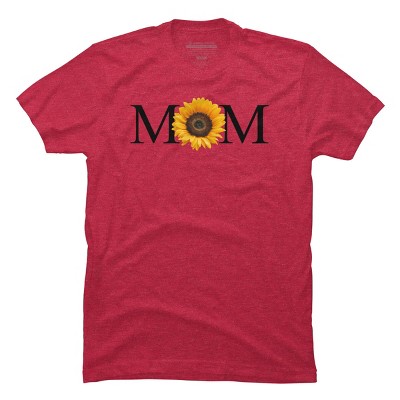 Men's Design By Humans Mother's Day Sunflower Mom By FridayFusion T-Shirt
